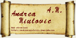 Andrea Miulović vizit kartica